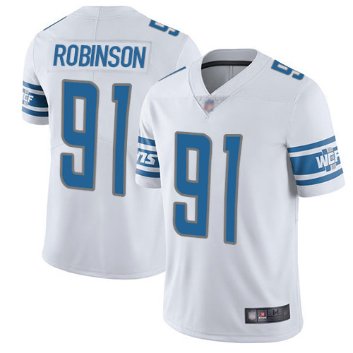 Detroit Lions Limited White Men Ahawn Robinson Road Jersey NFL Football #91 Vapor Untouchable->youth nfl jersey->Youth Jersey